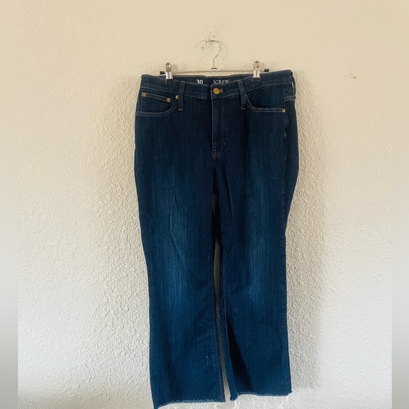 J. Crew 9" demi-boot crop jean in Dark Worn wash - Picture 3 of 12